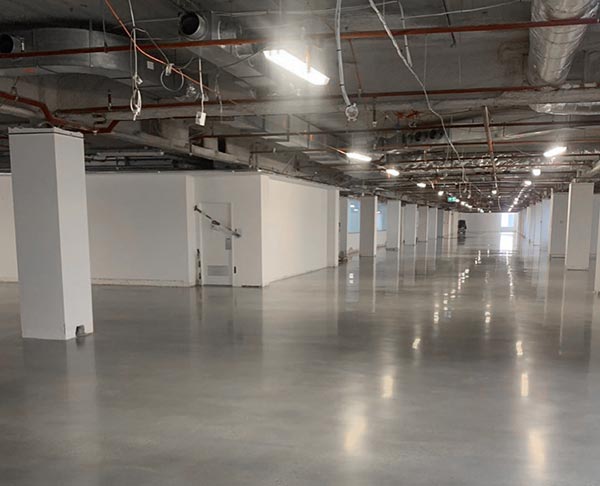 industrial polished concrete floor in Perth