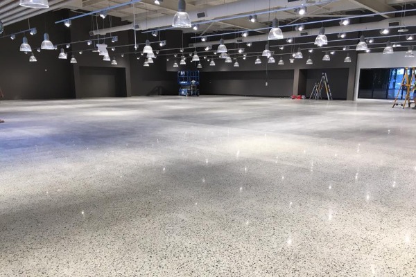 Polished concrete floor indoor