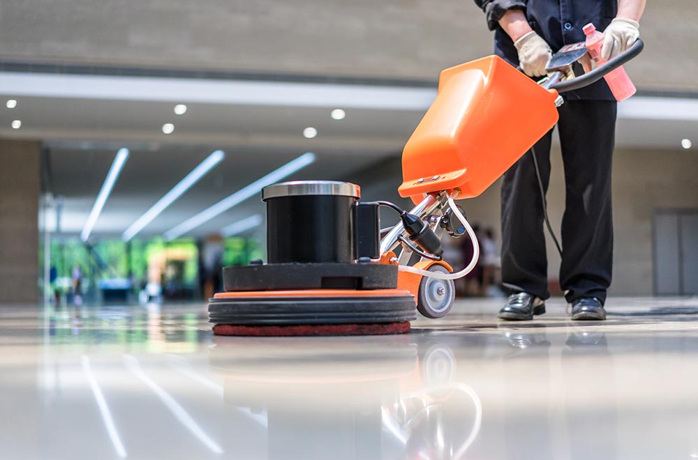 Cleaning and maintenance for polished concrete