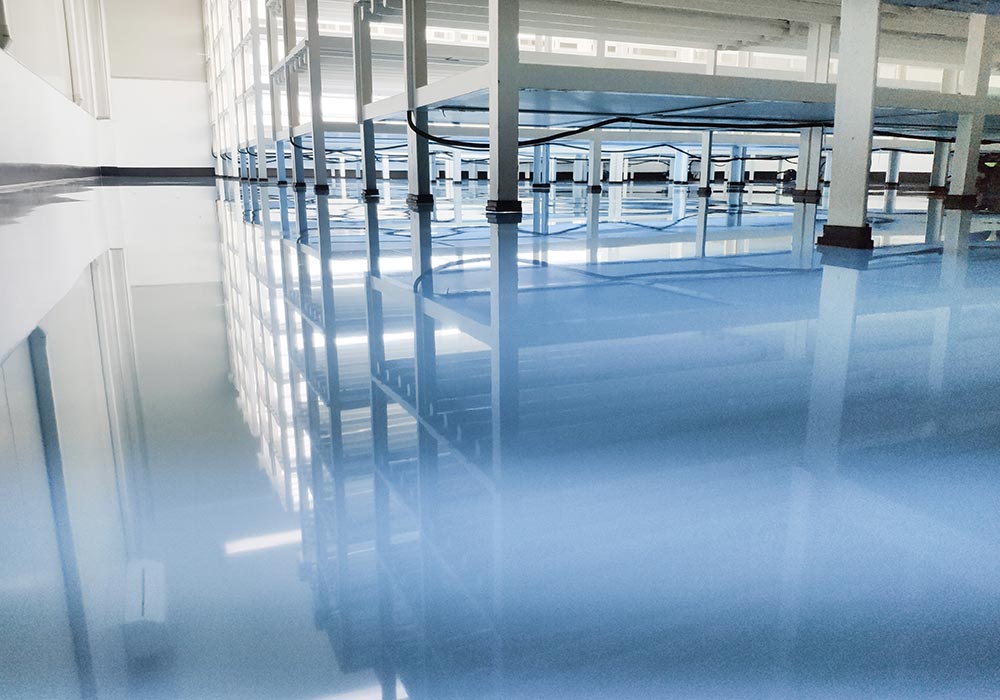 Epoxy improves floor reflectivity by as much as 300%