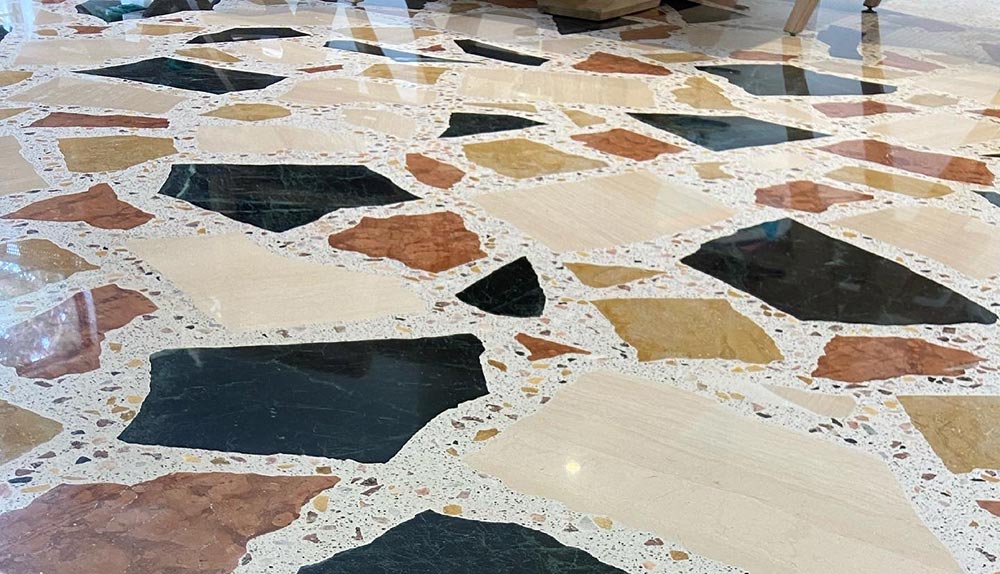 Pangaea flooring with Arctic White base