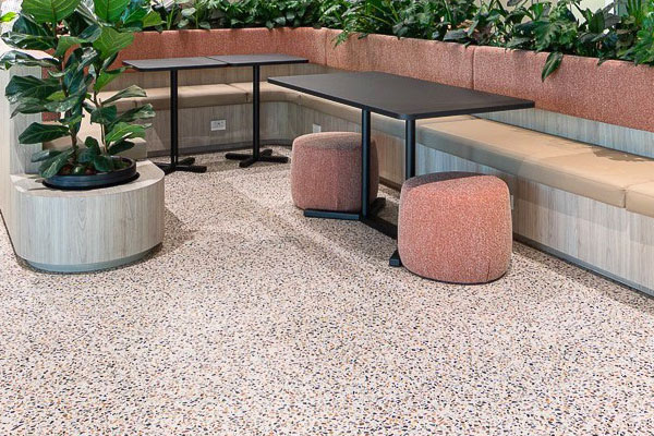 heavy duty terrazzo office indoor floor