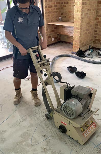 concrete substrate grinding floor preparation