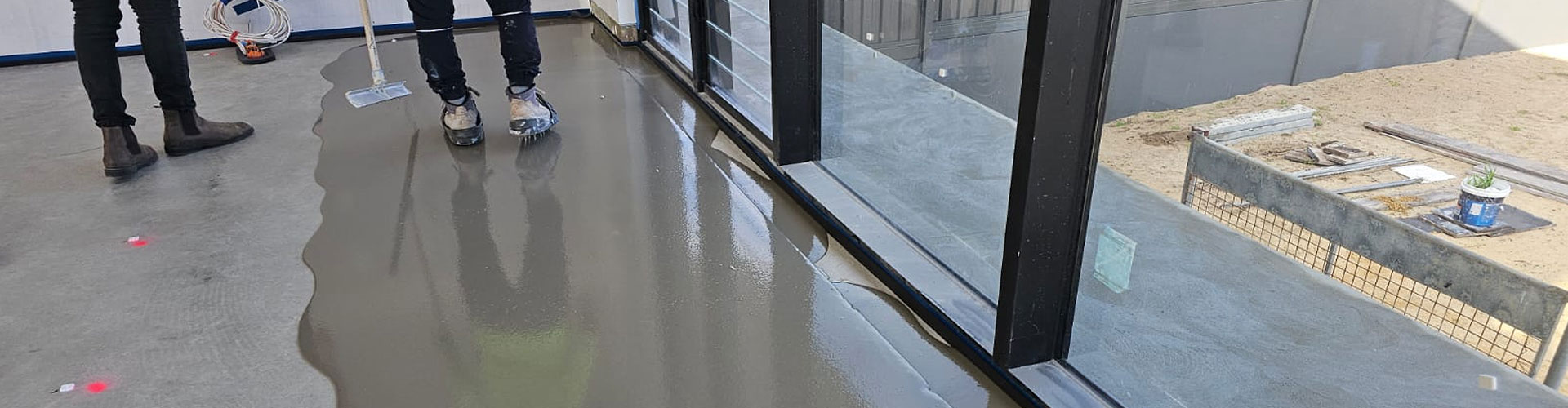 polished floor levelling Perth office