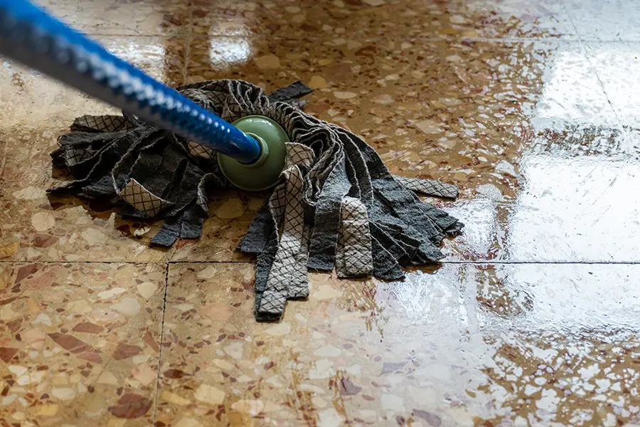 regular terrazzo floor cleaning