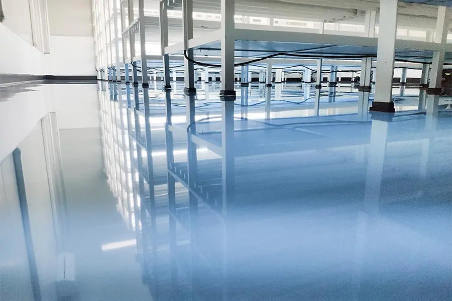 glossy nonslip epoxy floor